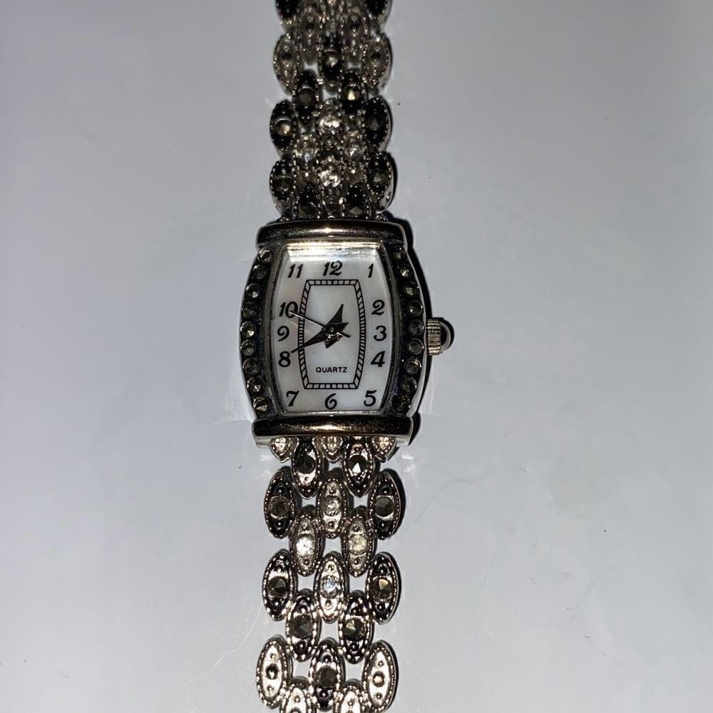 MZ‎ Berger Women's Silver Stainless Steel Rhinestone Band Quartz Watch OS
